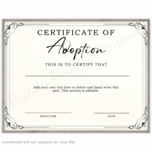 Adoption Certificates